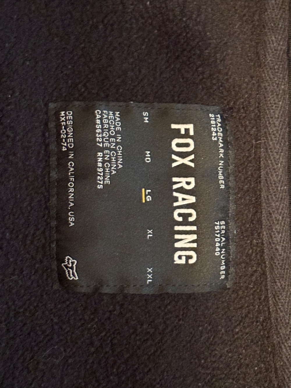 Fox Racing Flame Zip Up - Picture 2 of 2
